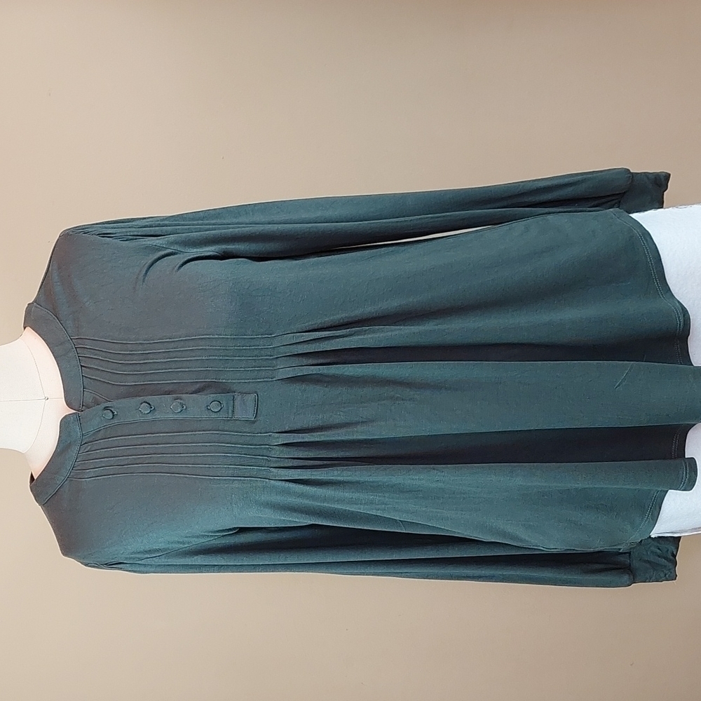 Ann Taylor Loft Dark Green Long Sleeve Shirt
